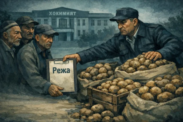РИШТОН ҲОКИМЛИГИ УРУҒЛИККА ЯРАМАЙДИГАН КАРТОШКАНИ ФЕРМЕРЛАРГА МАЖБУРАН СОТЯПТИ