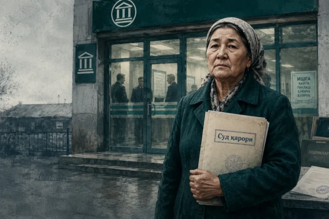«AGROBANK»НИНГ 37 ЙИЛЛИК ХОДИМИ АДОЛАТ ИЗЛАМОҚДА: БАНК НЕГА СУД ҲУКМИГА ТУПИРДИ?