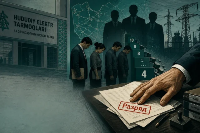 «ҲУДУДИЙ ЭЛЕКТР ТАРМОҚЛАРИ» ФИЛИАЛИДА НЕПОТИЗМ, БОСИМ ВА АДОЛАТСИЗЛИК ҲУКМРОН