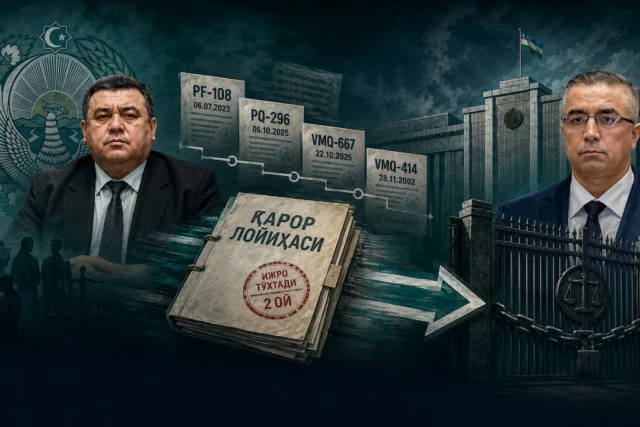 МАСЪУЛ ҚЎМИТА ТОМОНИДАН САБАБСИЗ ҚЎЛЛАБ-ҚУВВАТЛАНМАЁТГАН ҚАРОР ЛОЙИҲАСИ ҲАҚИДА