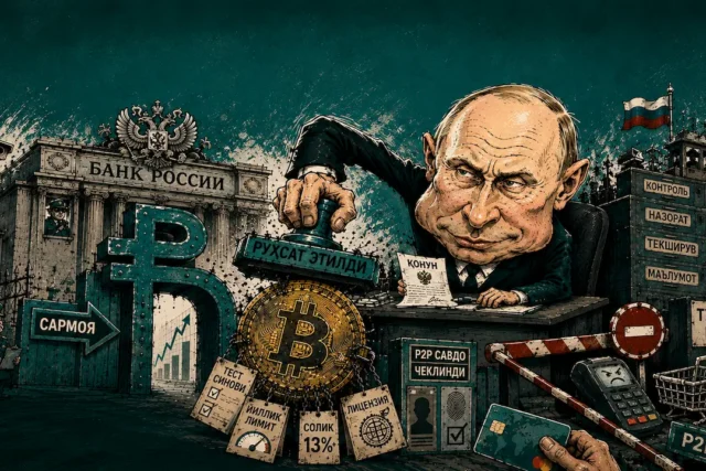 РОССИЯДА КРИПТОВАЛЮТА ҚИСМАН ҚОНУНИЙЛАШТИРИЛДИ