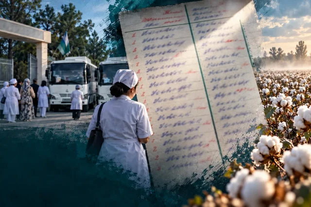 АНГОРЛИК ТИББИЁТЧИЛАР ПАХТА ҚУЛЛИГИДАН ҚУТИЛОЛМАДИ